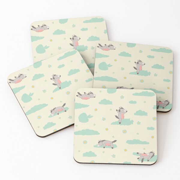 Item preview, Flying horses on clouds pattern designed and sold by Tayastore.