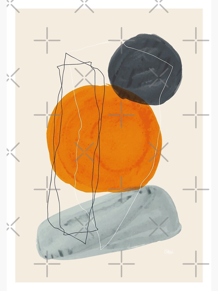 "Mid Century Modern Abstract Digital Wall Art" Poster for Sale by