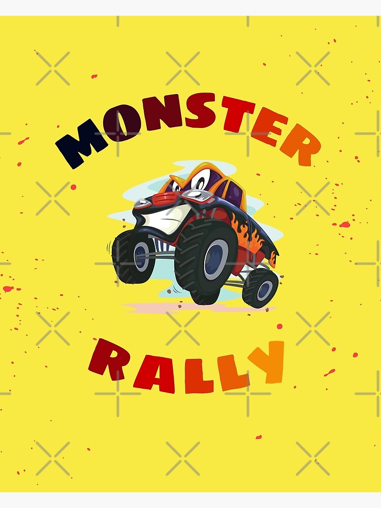 monster-truck-rally-poster-by-2-of-a-kind-redbubble