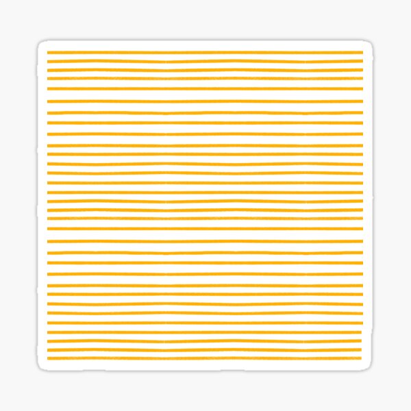 Gelbe Streifen auf weiß Sticker