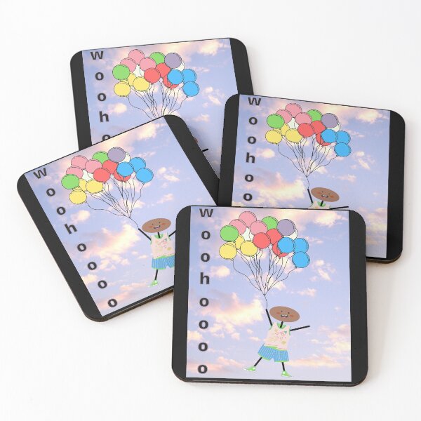 Item preview, woohooooo! flying with balloons  designed and sold by g v.