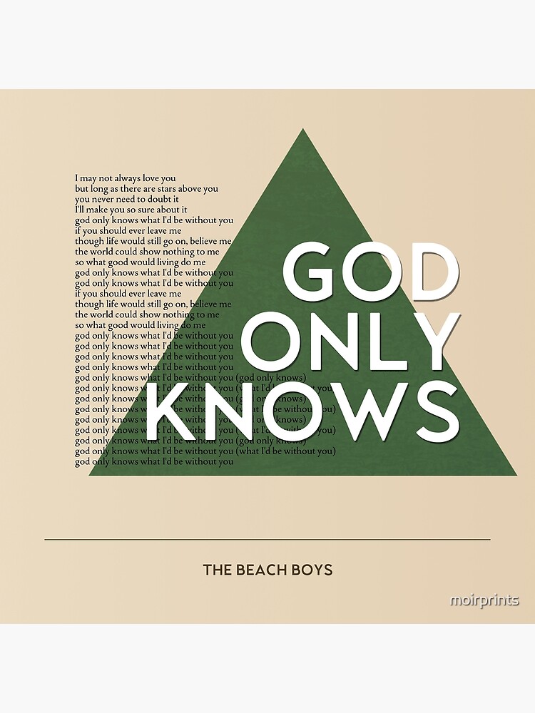 Disover God Only Knows - The Beach Boys Premium Matte Vertical Poster