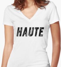 Haute - High Fashion Women's Fitted V-Neck T-Shirt