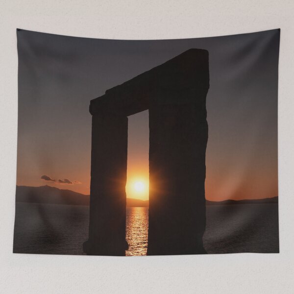 Item preview, Beautiful Sunset Through the Silhouette of the Famous Portara in Naxos, Greece designed and sold by JarbasVisuals.