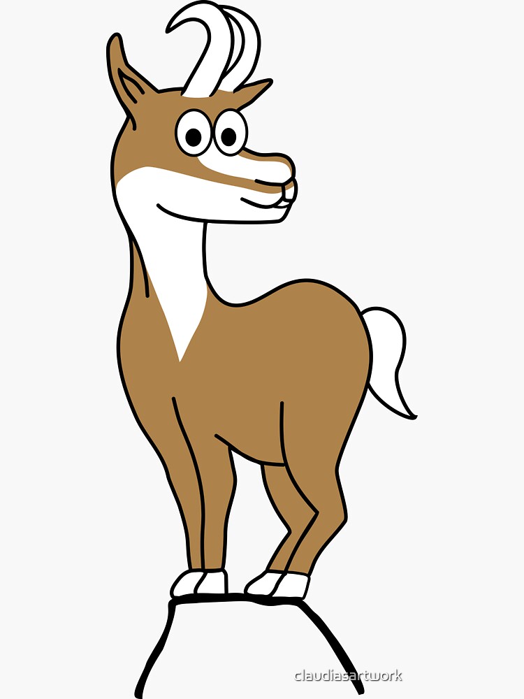 "Chamois, chamois" Sticker for Sale by claudiasartwork Redbubble