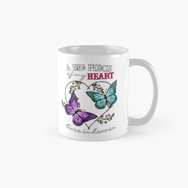Item preview, Turquoise And Purple Butterfly A Big Piece Of My Heart Lives In Heaven designed and sold by ThomasTrump.