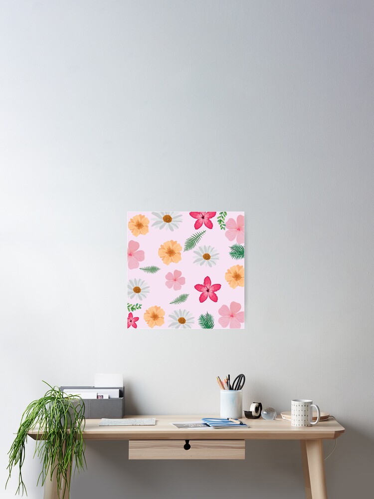 Thumbnail 2 of 3, Poster, Beautiful Floral Print designed and sold by Ridzcreation.