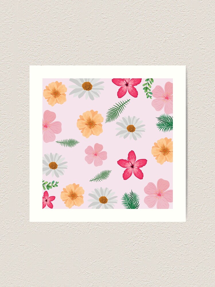 Thumbnail 1 of 3, Art Print, Beautiful Floral Print designed and sold by Ridzcreation.