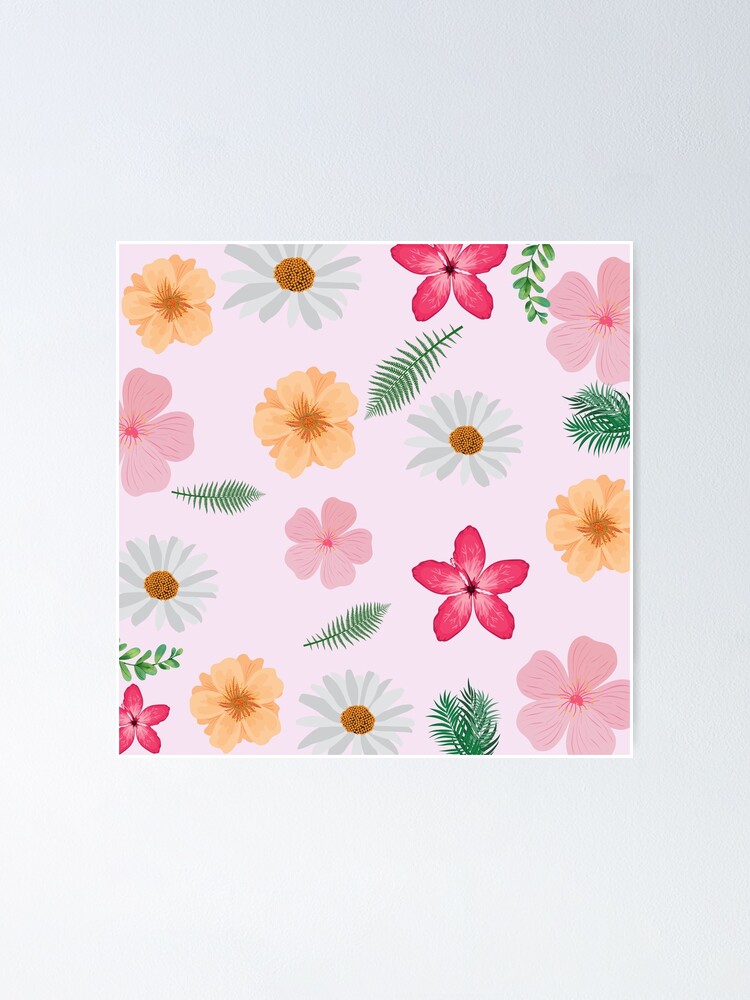 Thumbnail 1 of 3, Poster, Beautiful Floral Print designed and sold by Ridzcreation.
