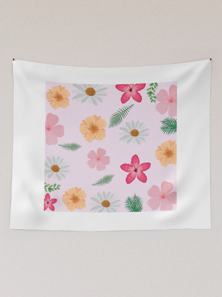 Thumbnail 2 of 3, Tapestry, Beautiful Floral Print designed and sold by Ridzcreation.