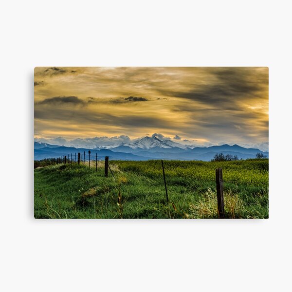 Colorado Sunset - Longs and Meeker from East Longmont Canvas Print