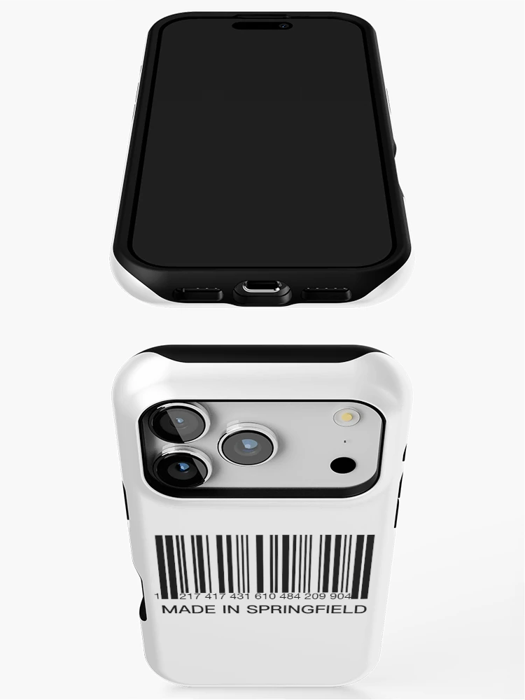 Thumbnail 3 of 4, iPhone Case, Made In Springfield (Springfield Barcode Label) designed and sold by molamode.