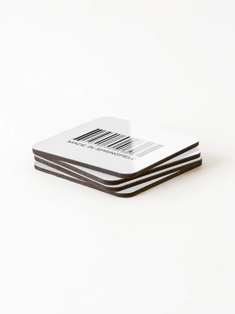 Thumbnail 4 of 5, Coasters (Set of 4), Made In Springfield (Springfield Barcode Label) designed and sold by molamode.