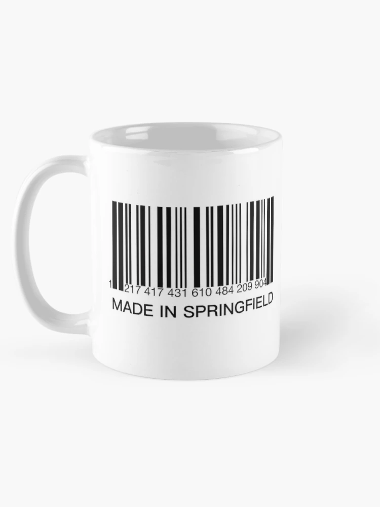 Thumbnail 5 of 6, Coffee Mug, Made In Springfield (Springfield Barcode Label) designed and sold by molamode.
