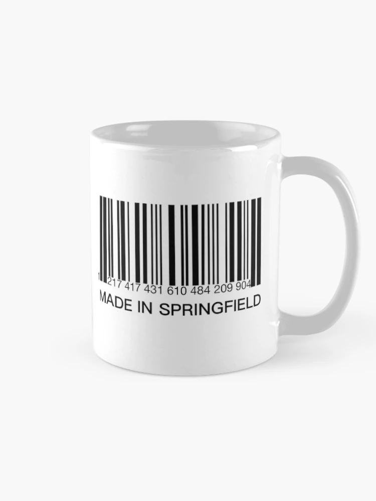 Thumbnail 3 of 6, Coffee Mug, Made In Springfield (Springfield Barcode Label) designed and sold by molamode.