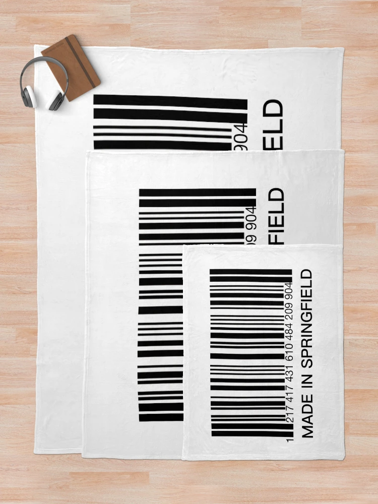 Thumbnail 5 of 6, Throw Blanket, Made In Springfield (Springfield Barcode Label) designed and sold by molamode.