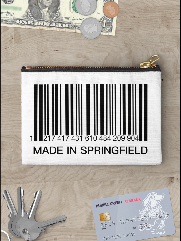 Thumbnail 3 of 4, Zipper Pouch, Made In Springfield (Springfield Barcode Label) designed and sold by molamode.