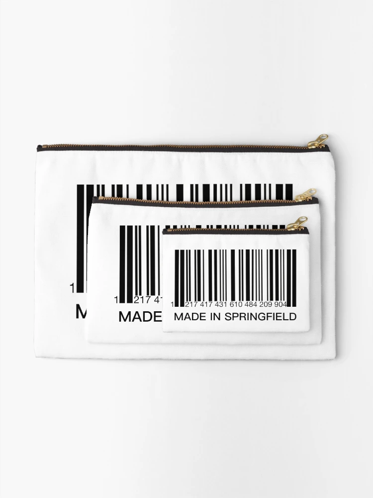 Thumbnail 2 of 4, Zipper Pouch, Made In Springfield (Springfield Barcode Label) designed and sold by molamode.