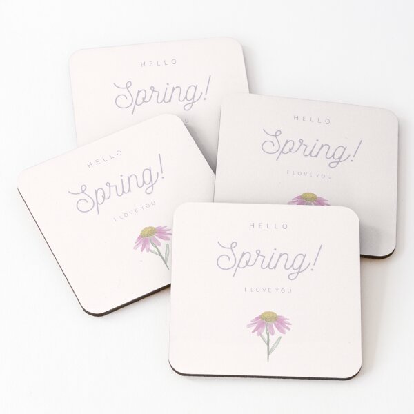 Item preview, Hello Spring T-shirt | Coneflower | I love you | Botanical T-shirt | Spring | Flower designed and sold by Manoondaly.