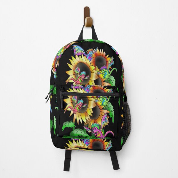 Item preview, Tiny dragons flying around big sunflowers designed and sold by CuisineCat.