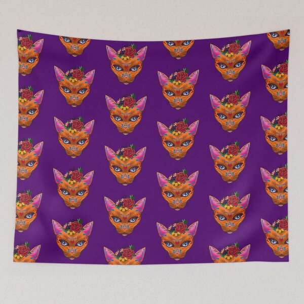 Item preview, SUGAR SKULL CAT designed and sold by MAYRA PEREZ.