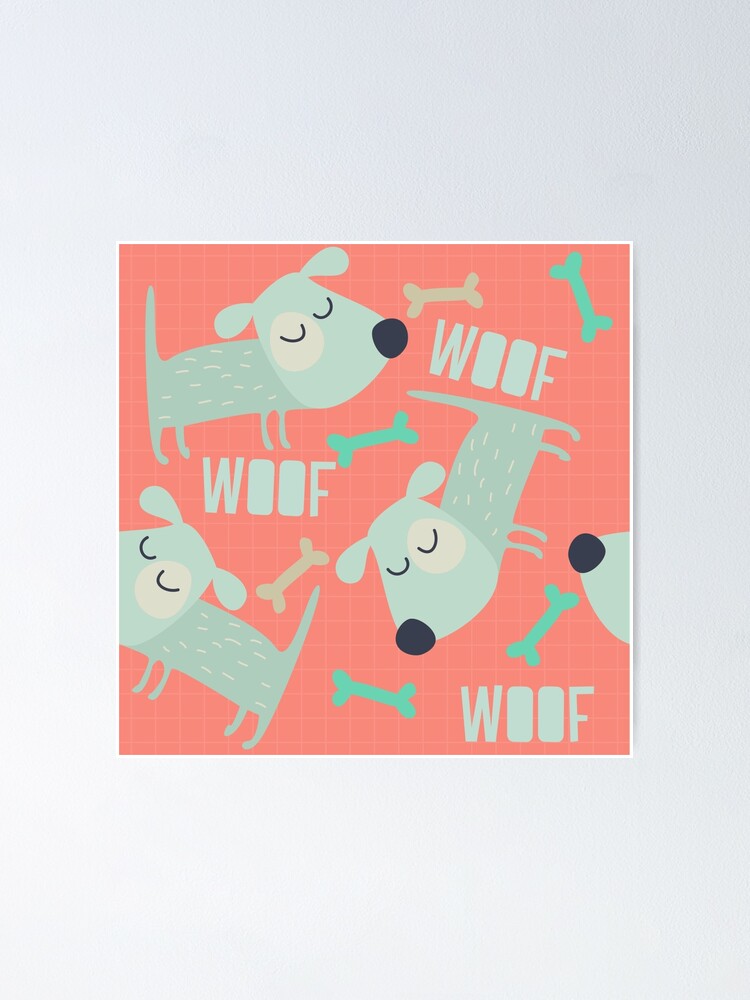 "Give a Dog a Bone" Poster by peacockcards | Redbubble