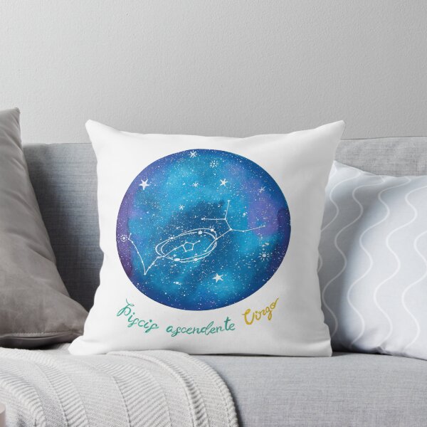 Constellations of pisces y virgo Throw Pillow