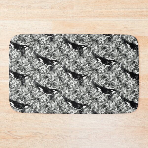 Item preview, Orca Swimming ( Black and White) designed and sold by LisaMPierce1990.