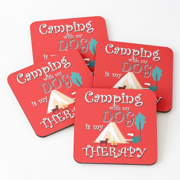 Item preview, Camping with my Dog is my Therapy,  designed and sold by NATUREZONE.