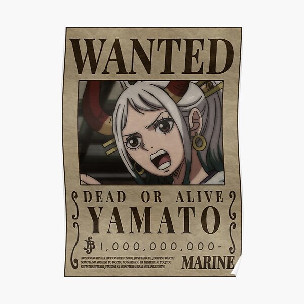 Yamato One Piece Wanted Poster