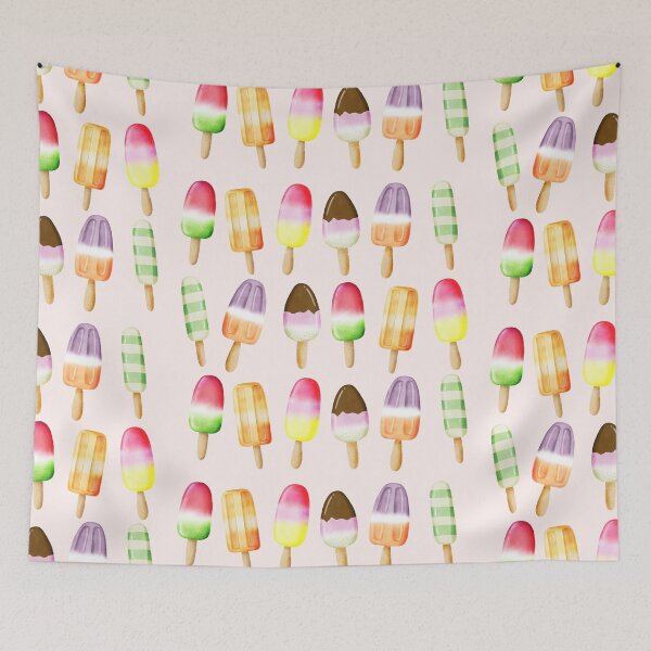 Item preview, Watercolor ice cream and colorful summer colors designed and sold by Sandra Brezina.