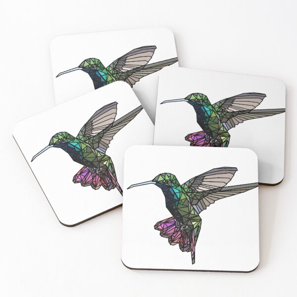 Item preview, geometrical hummingbird designed and sold by AnderoArt.