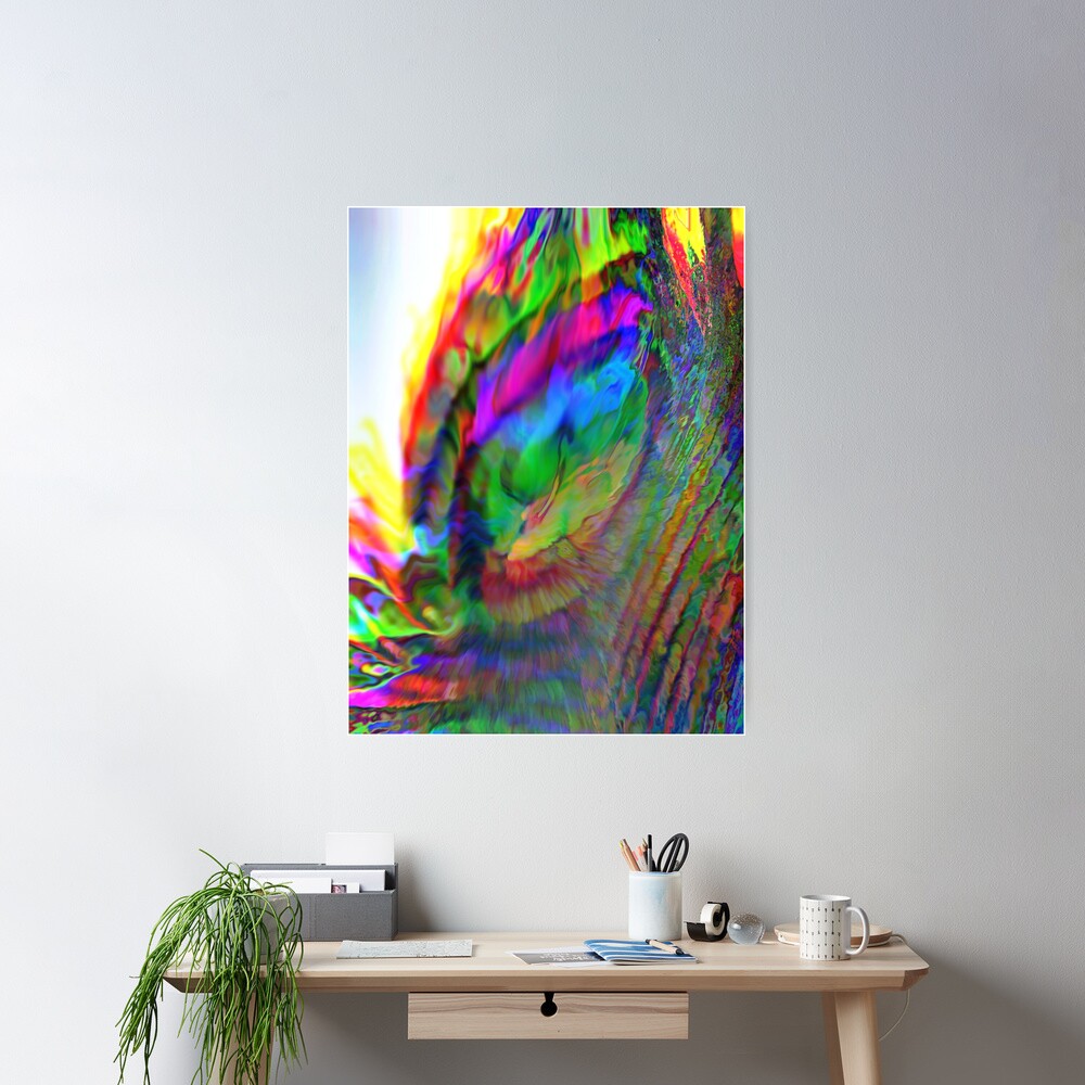 Abstract Peacock Feather Poster