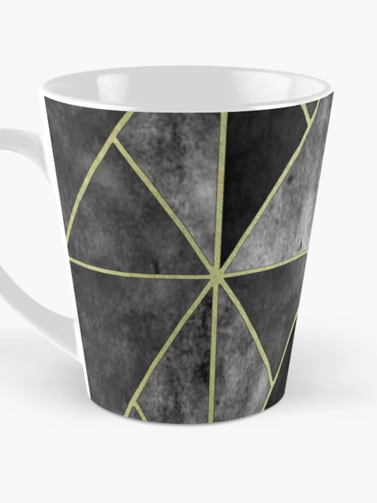 Thumbnail 3 of 4, Coffee Mug, Grey Geometric Tile Pattern designed and sold by DifferentCreate.