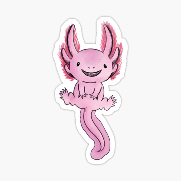 Happy Axolotl- Version 1 Sticker