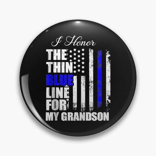 Item preview, Thin Blue Line | Police Flag Back For My Grandson | Gift Idea  | Gift For Grandma | Gift For Grandpa | Gift For Son | Gift For Grandson designed and sold by LanPhan.