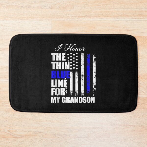 Item preview, Thin Blue Line | Police Flag Back For My Grandson | Gift Idea  | Gift For Grandma | Gift For Grandpa | Gift For Son | Gift For Grandson designed and sold by LanPhan.