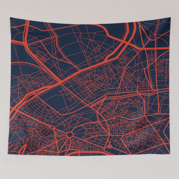 Item preview, Map of Paris, France designed and sold by Artisan-Gallery.