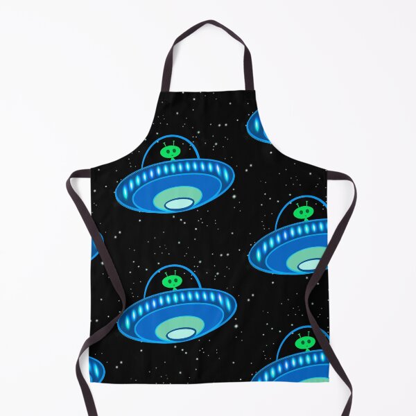 Item preview, Alien and UFO Cartoon- Cute and Funny - Blue designed and sold by Cosmic-Ferret.