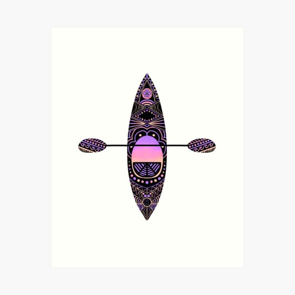 Item preview, Colorful KAYAK BLACK with purple and pink designed and sold by conklinephotos.