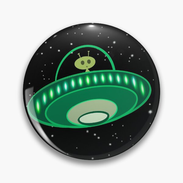 Item preview, Alien and UFO Cartoon- Cute and Funny - Green designed and sold by Cosmic-Ferret.