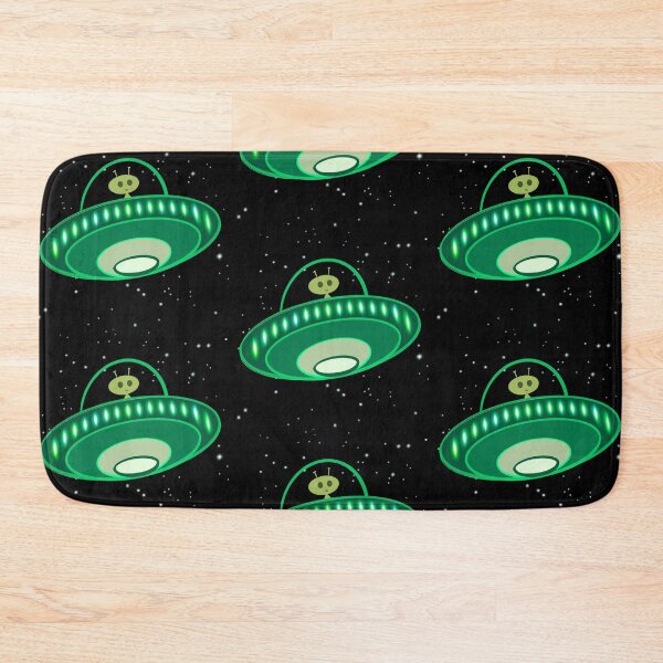 Item preview, Alien and UFO Cartoon- Cute and Funny - Green designed and sold by Cosmic-Ferret.