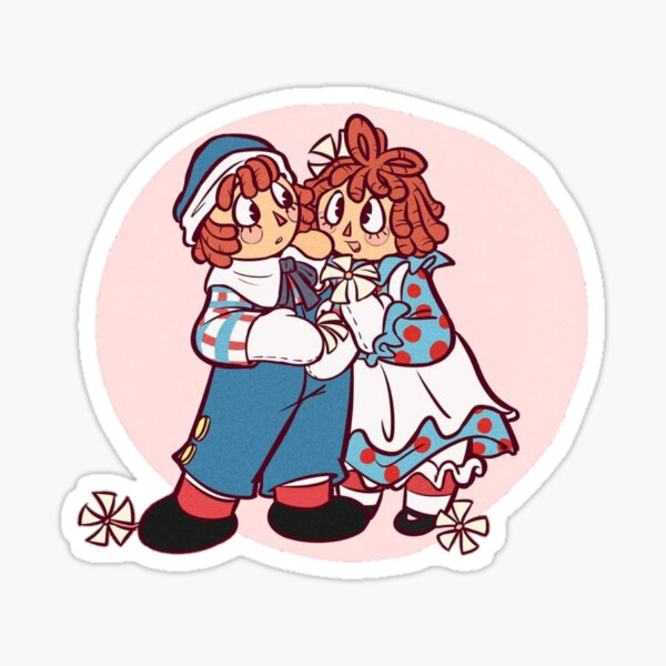 raggedy ann and raggedy andy Sticker