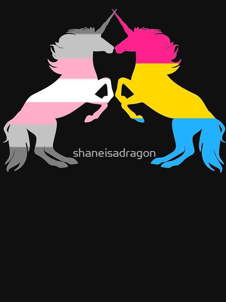 Pansexual Demigirl Pride Unicorns T Shirt By Shaneisadragon Redbubble