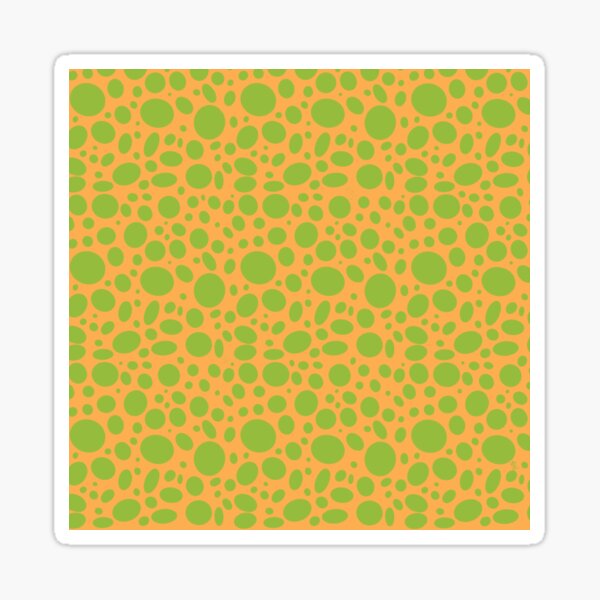 Green dots on yellow Sticker