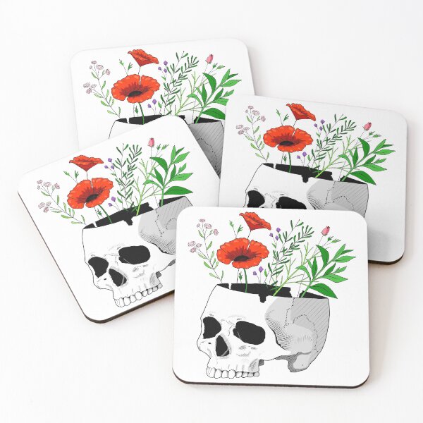 Item preview, Skull Girl - Flower pot (colorful) designed and sold by Brysiaa.