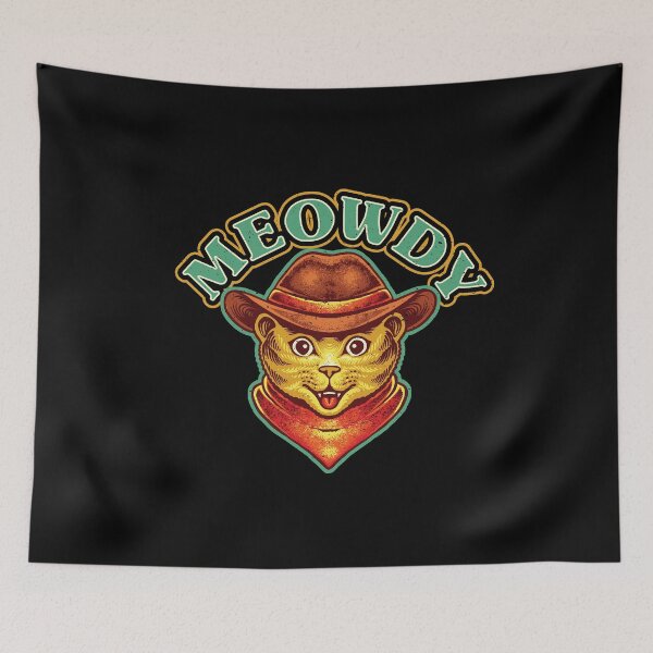 Item preview, Meowdy Meow Howdy Funny Cat Meme Texas Cowboy designed and sold by Hananiah Merch.