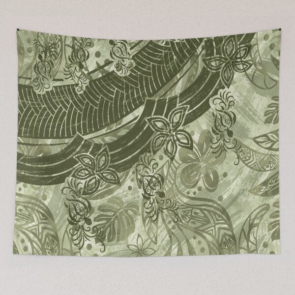 Item preview, Hawaiian Painted Green Tribal designed and sold by sunnthreads.