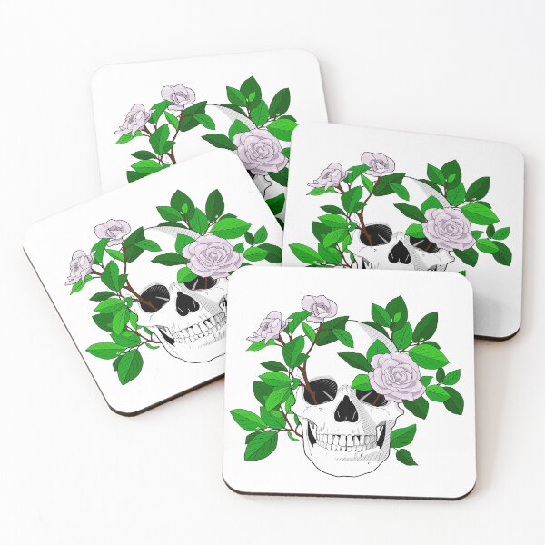 Item preview, Skull Girl - white roses (coloful) designed and sold by Brysiaa.