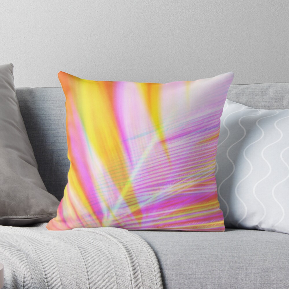 Abstract Feather Throw Pillow